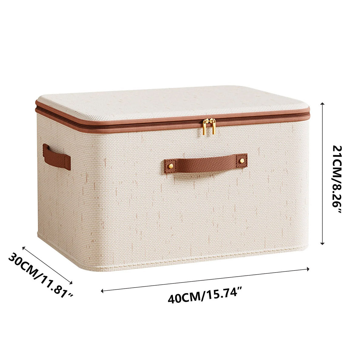 Premium Foldable Clothing Storage Box – Grey with Cover