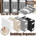 Fabric Storage Box Set Bedding Organizer Closet Blanket Quilt Storage Containers - White - SuperSaverAU - view 1