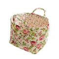 Portable Fabric Storage Basket Korean Pastoral Style Organizer for Home Sundries - Floral6 - SuperSaverAU - view 6
