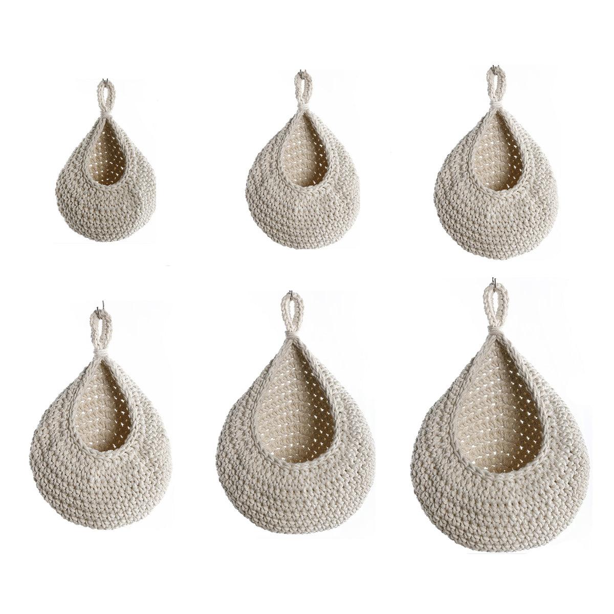 Premium Cotton Rope Wall Hanging Storage Basket – XL 33 x 27cm