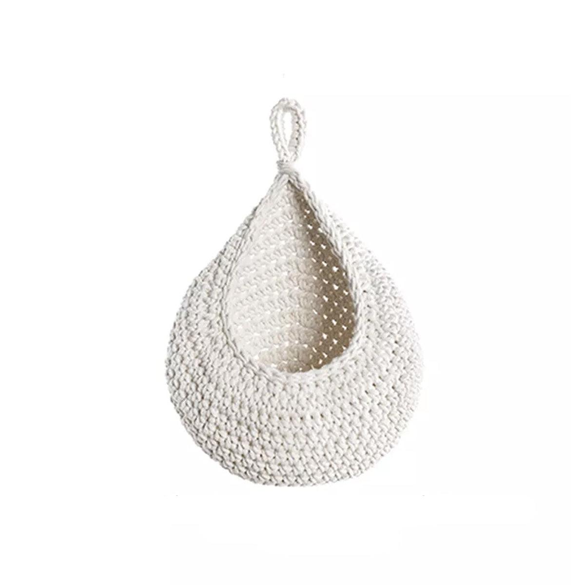 Premium Cotton Rope Wall Hanging Storage Basket – XL 33 x 27cm