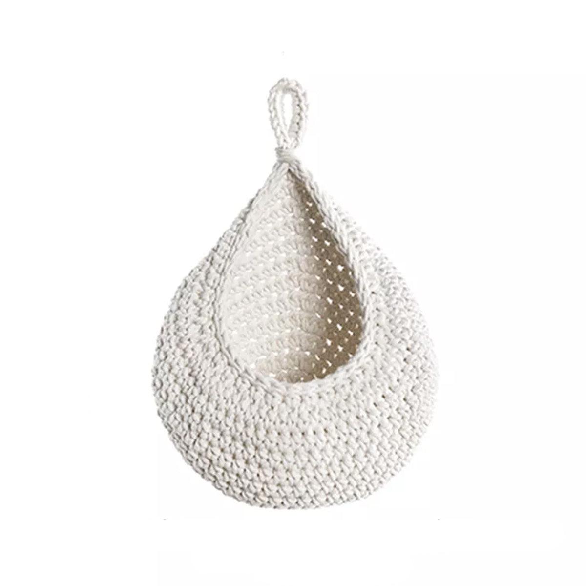 Premium Cotton Rope Wall Hanging Storage Basket – XL 33 x 27cm