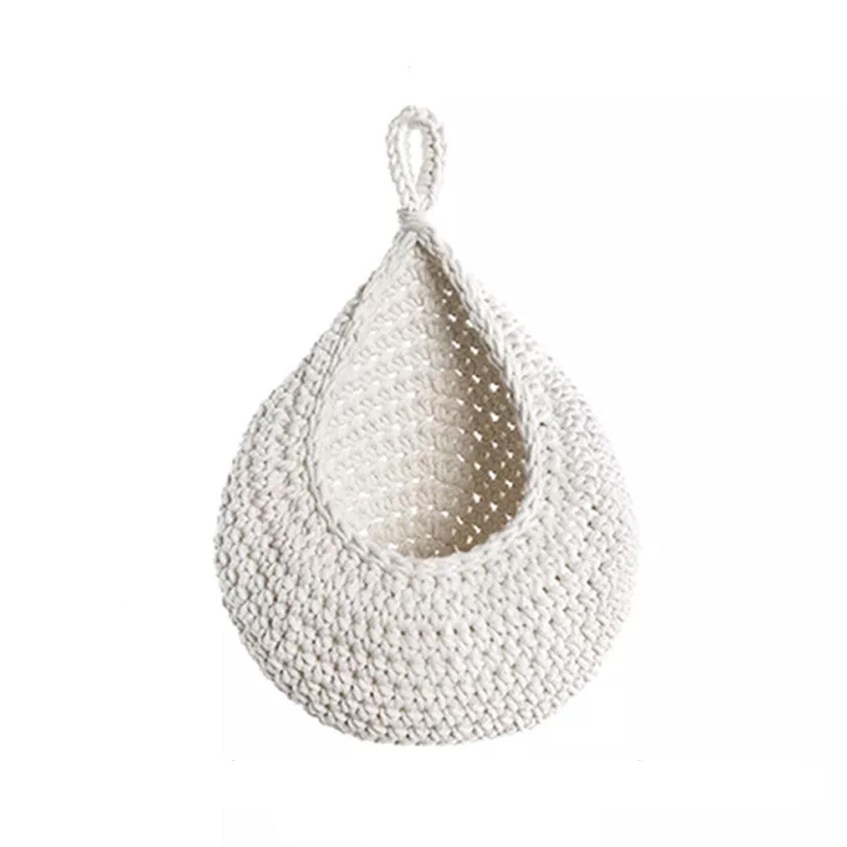 Premium Cotton Rope Wall Hanging Storage Basket – XL 33 x 27cm