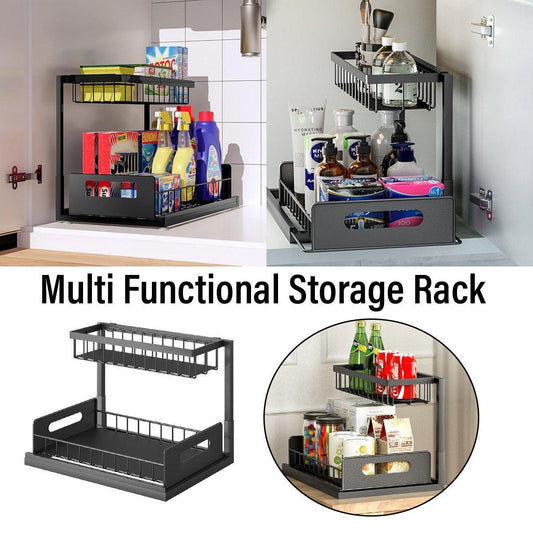 Removable Kitchen Storage Rack with Drawer Basket Organizer