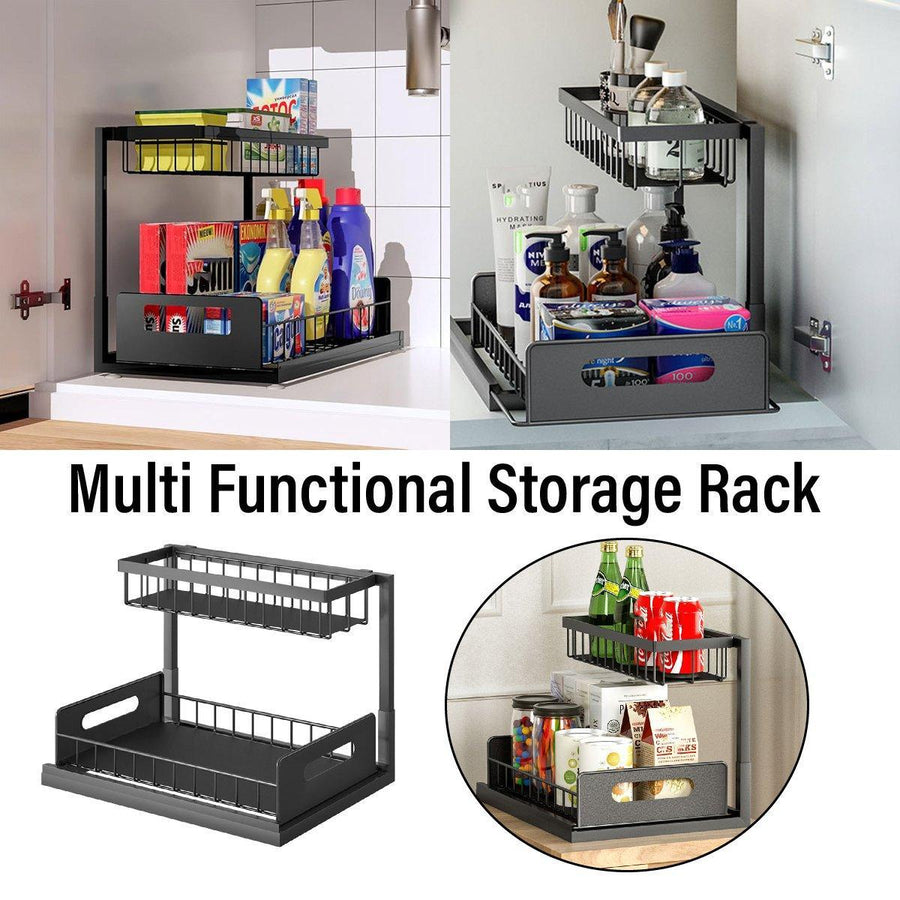 Removable Kitchen Storage Rack with Drawer Basket Organizer - SuperSaverAU - view 1