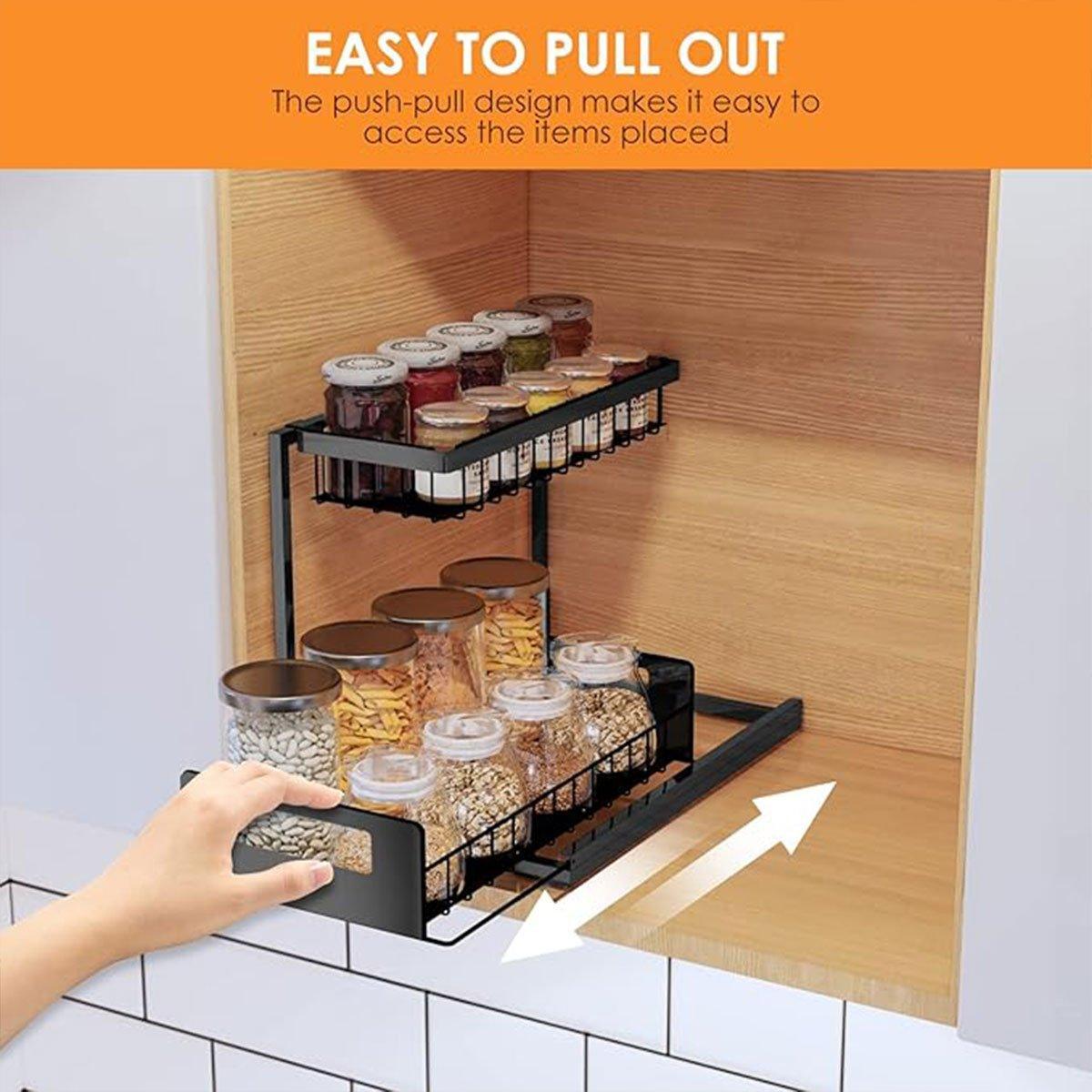 Removable Kitchen Storage Rack with Drawer Basket Organizer