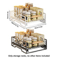 Premium White Pull Out Kitchen Cabinet Storage Rack Basket 40x30x13cm