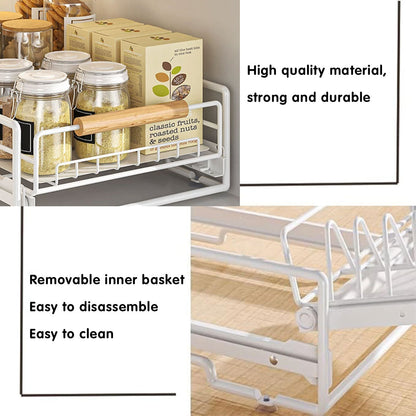 Pull-Out Kitchen Storage Rack Drawer - Versatile and Space-Saving