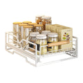Premium White Pull Out Kitchen Cabinet Storage Rack Basket 40x30x13cm