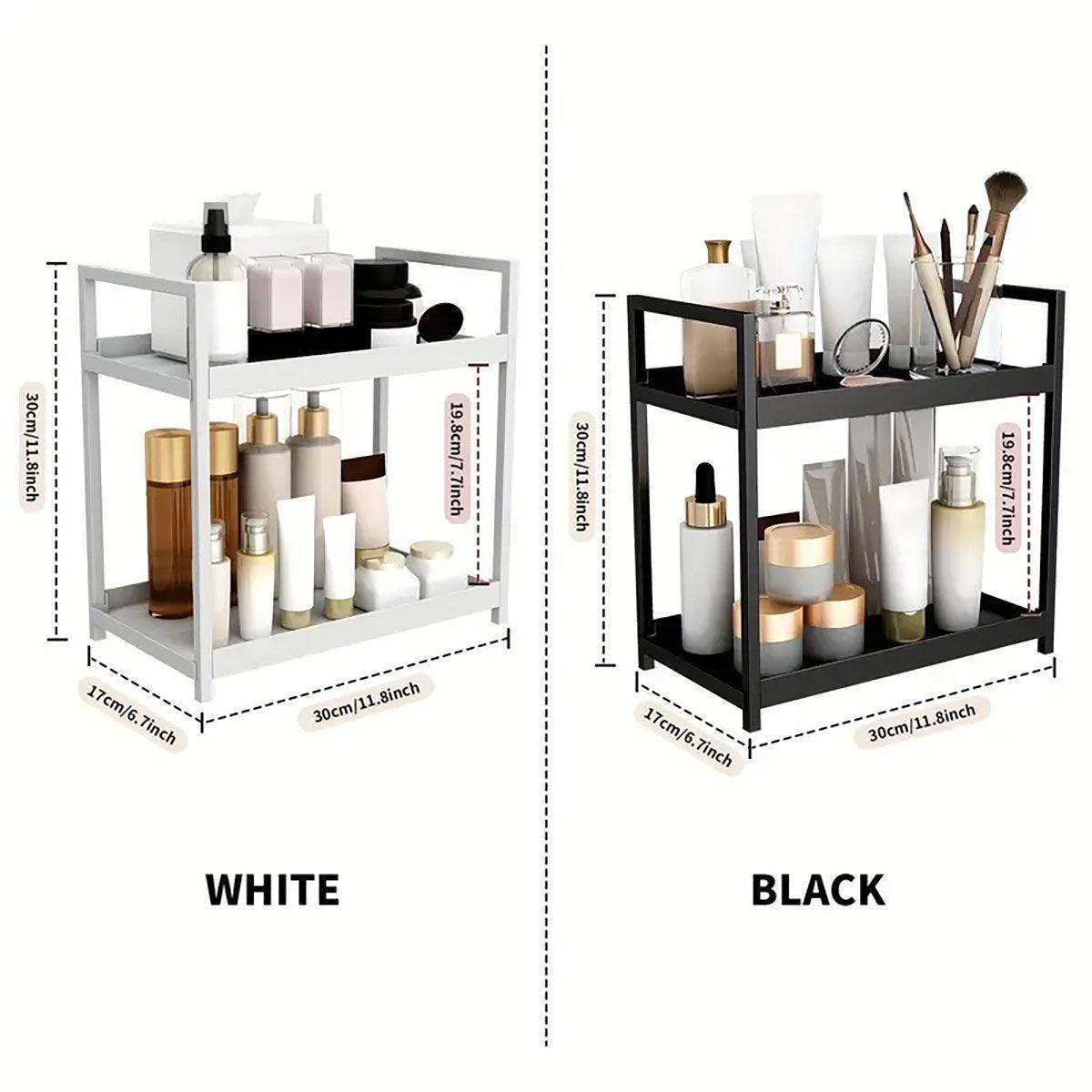Premium Multi-Layer Cosmetic Storage Rack – White