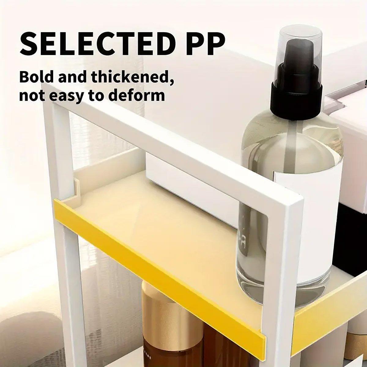 Premium Multi-Layer Cosmetic Storage Rack – White