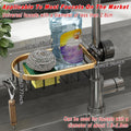 Premium Stainless Steel Adjustable Faucet Sink Shelf 180 Degree Drainage Rack