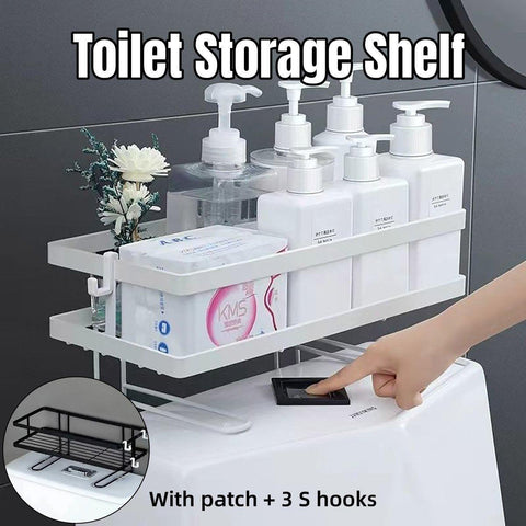 Storage Rack 1Tier Space Saver Over The Toilet Steel Bathroom Shelf Organizer - White - SuperSaverAU - view 1
