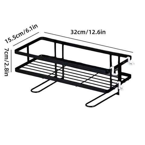 Storage Rack 1Tier Space Saver Over The Toilet Steel Bathroom Shelf Organizer - White - SuperSaverAU - view 2