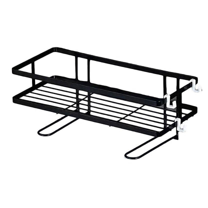 Storage Rack 1Tier Space Saver Over The Toilet Steel Bathroom Shelf Organizer - White