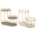 Round Multi-Tier Metal Storage Rack - 30cm & 17cm, Elegant Design for Bathroom & Kitchen - SuperSaverAU - view 1