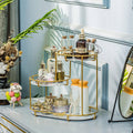 Round Multi-Tier Metal Storage Rack - 30cm & 17cm, Elegant Design for Bathroom & Kitchen - SuperSaverAU - view 4