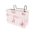 Premium Hanging Canvas Bedside Storage Caddy - Pink CloudMass, 30 x 26 x 11cm