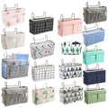 Premium Hanging Canvas Bedside Storage Caddy - Dark Grey, 30 x 26 x 11cm