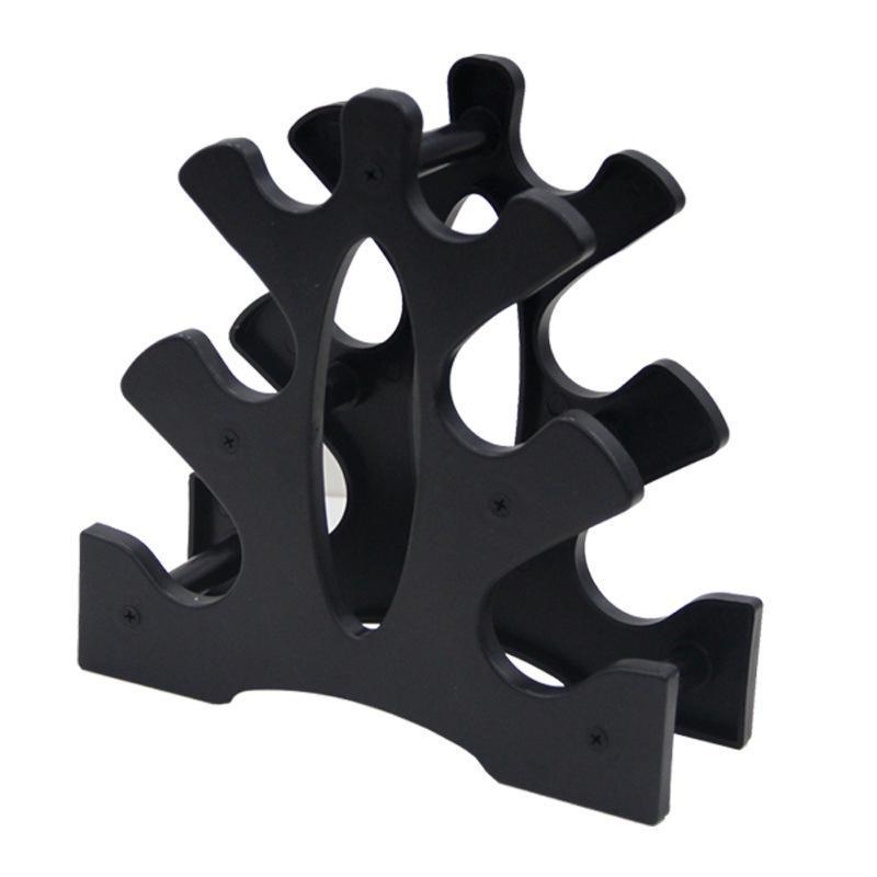 Premium 3-Tier Dumbbell Storage Tree Rack with 20kg Load Capacity - Black