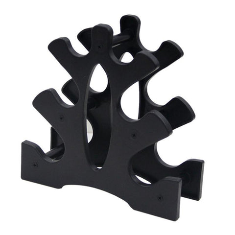 Premium 3-Tier Dumbbell Storage Tree Rack with 20kg Load Capacity - Black