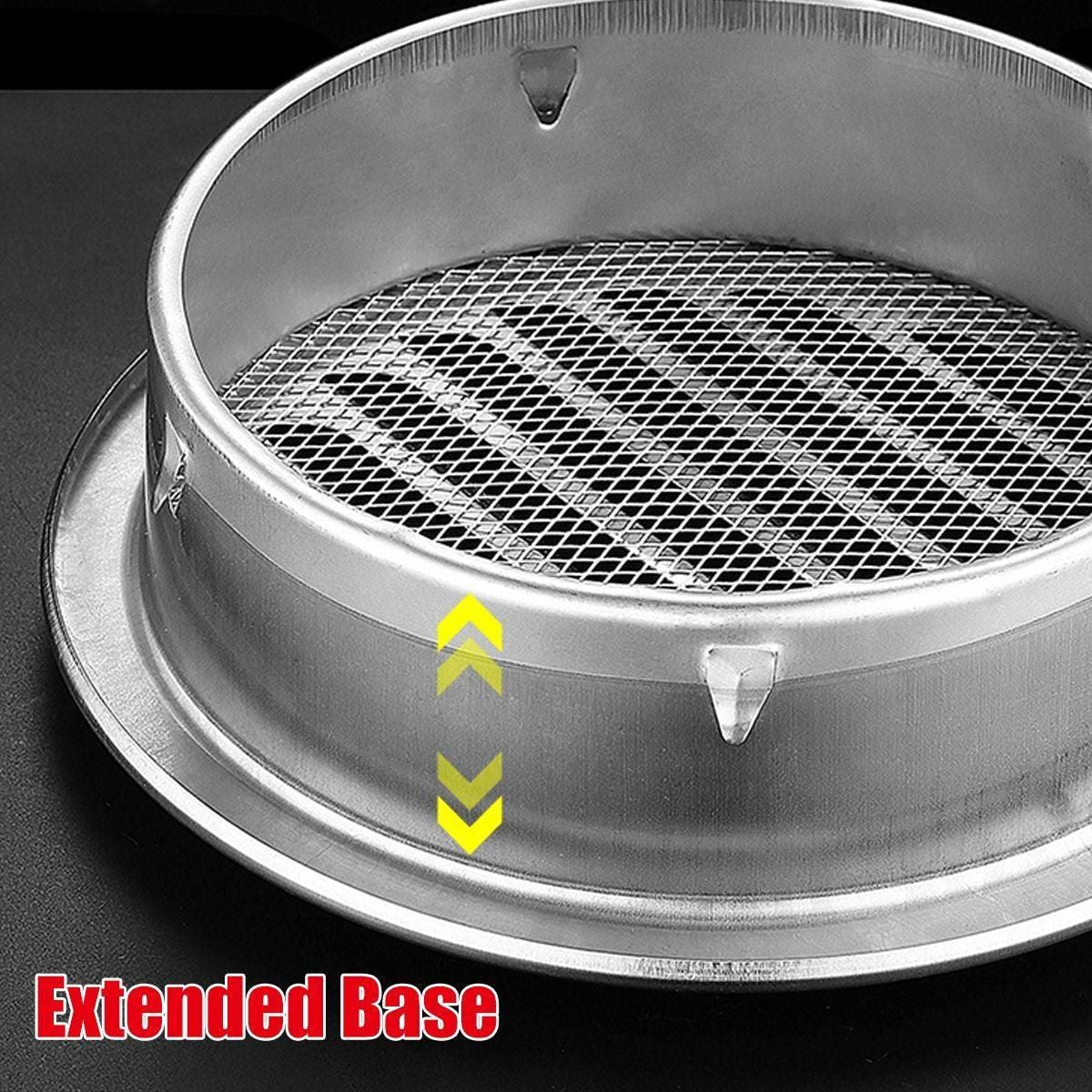 Premium 150mm Stainless Steel Exhaust Fan Vent Outlet Flat Hood