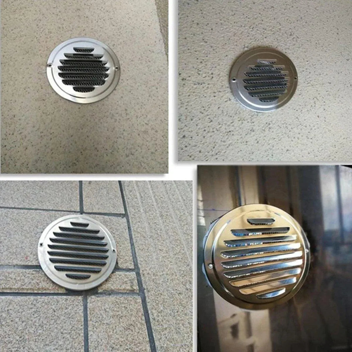 Premium 150mm Stainless Steel Exhaust Fan Vent Outlet Flat Hood