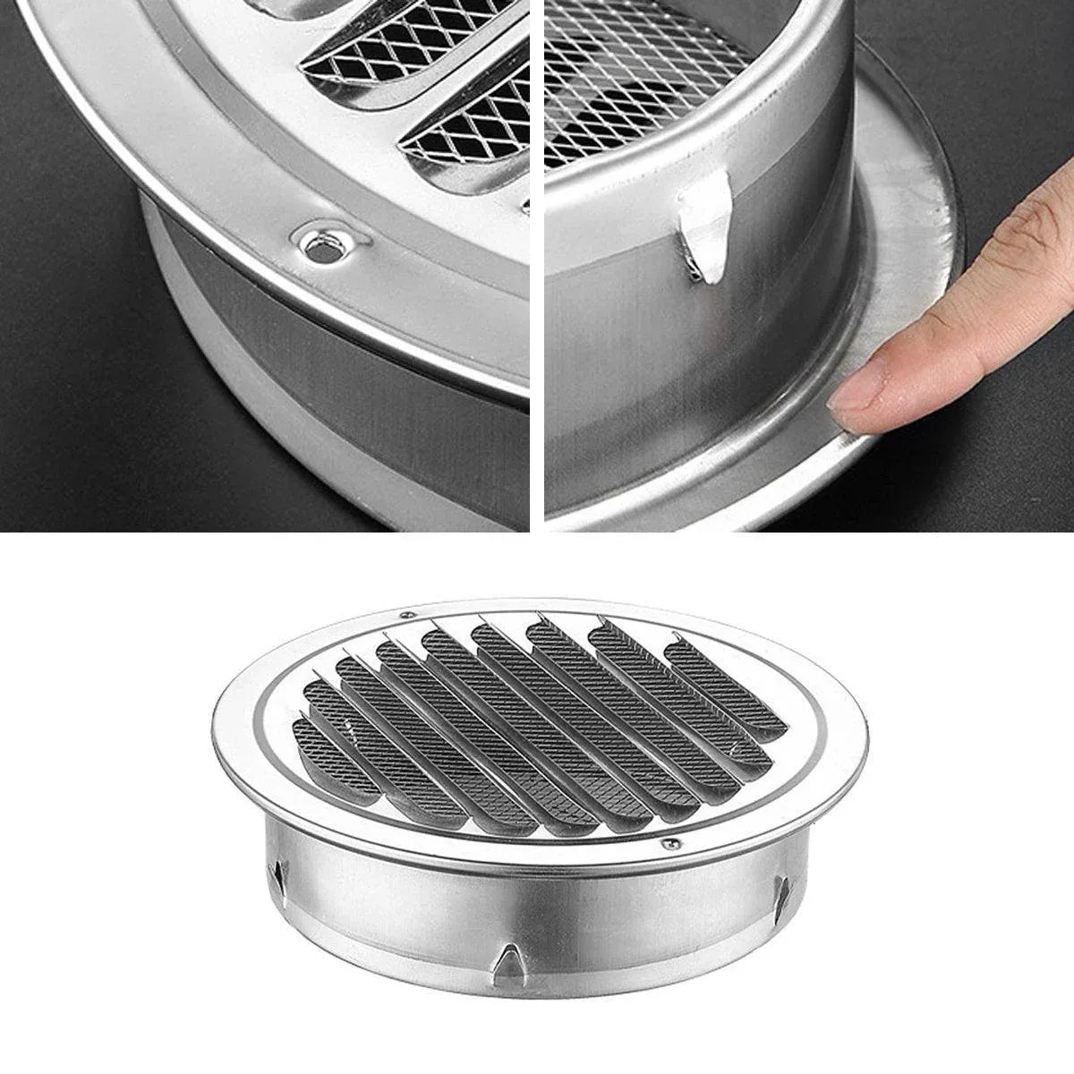 Premium 150mm Stainless Steel Exhaust Fan Vent Outlet Flat Hood