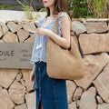 Premium Large Capacity Woven Straw Shoulder Bag