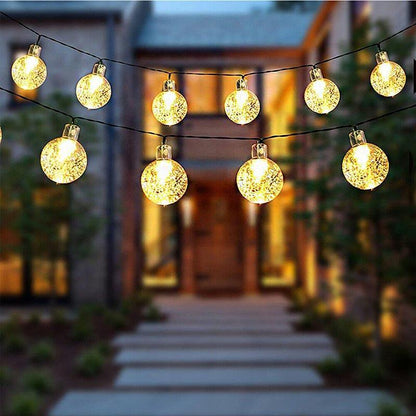 100/200Led Solar Globe String Lights Fairy Festoon Outdoor Party Decor - 12M 100LED