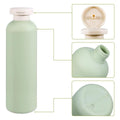 Premium 5pcs Green 400ml Refillable Squeeze Bottles with Flip Caps