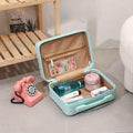 Portable 14-Inch Mini Suitcase - Blue Travel Storage Box for Makeup & Toiletries - SuperSaverAU - view 5