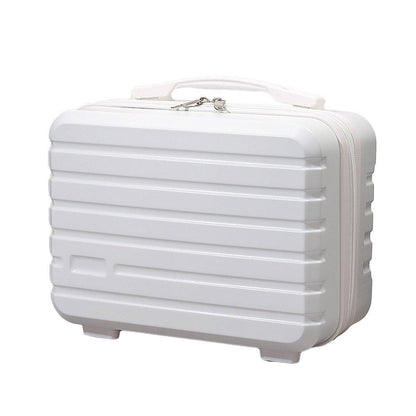 14-Inch Portable Mini Suitcase - Multi-Purpose Travel Storage Box - White