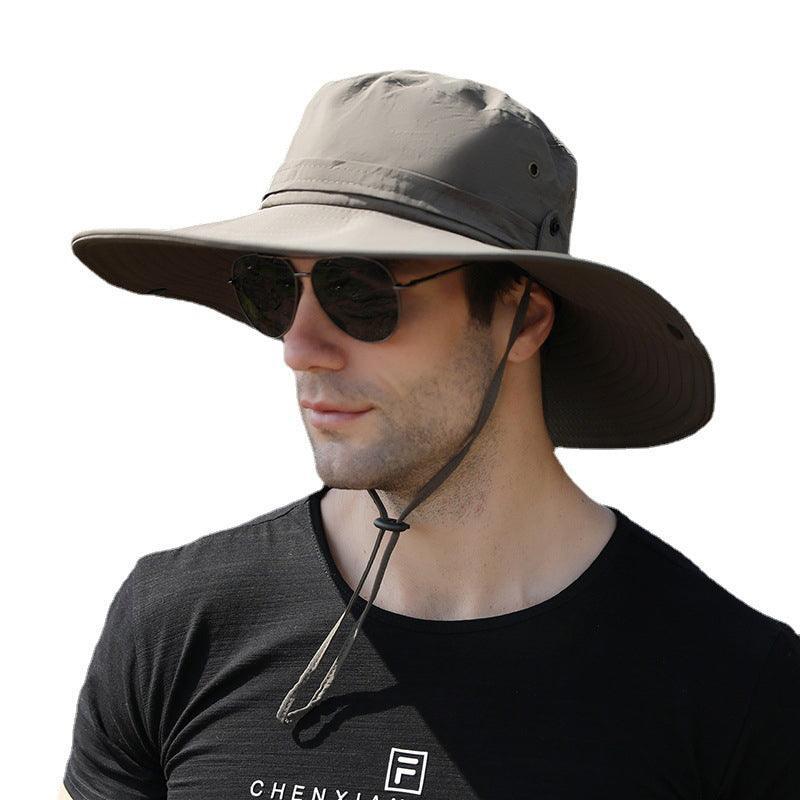 Premium Black Outdoor UV Protection Wide Brim Quick Dry Sun Hat