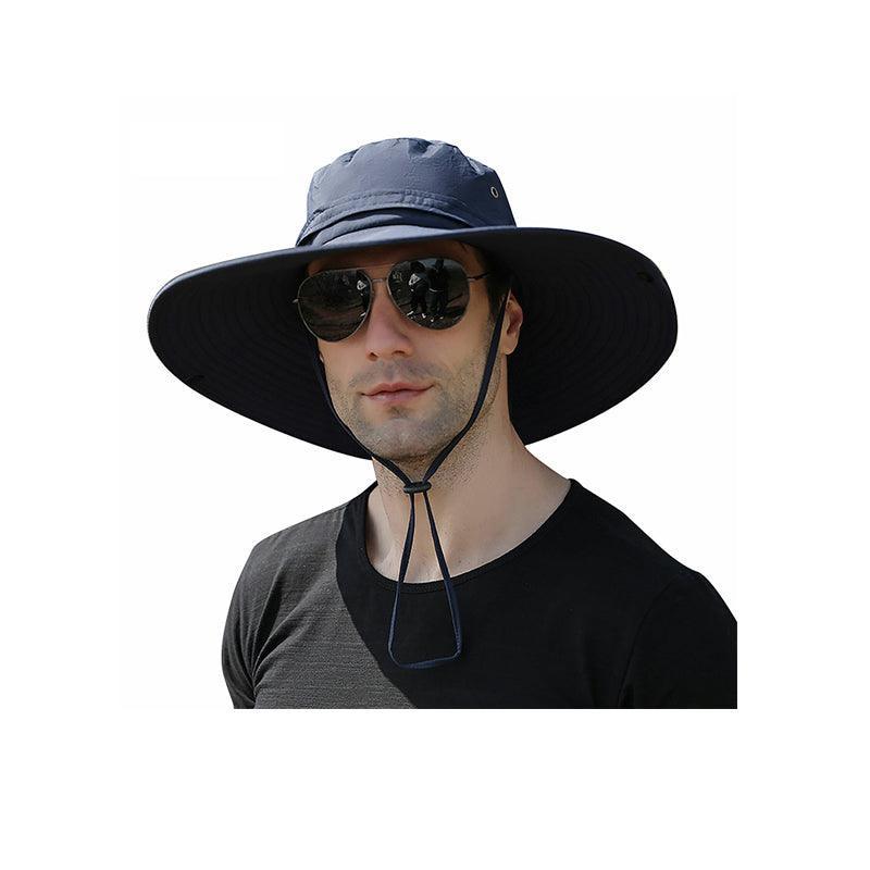 Premium Black Outdoor UV Protection Wide Brim Quick Dry Sun Hat