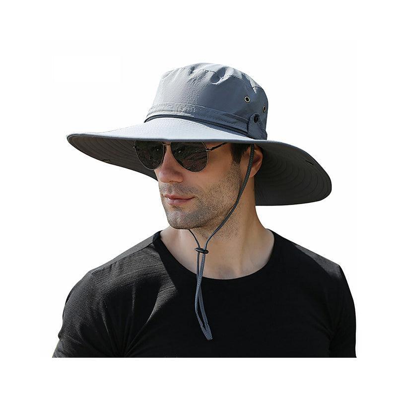 Premium Navy Outdoor UV Protection Wide Brim Quick Dry Sun Hat