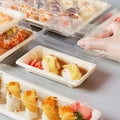 50pcs Eco-Friendly Sushi Box Rectangular Biodegradable Lunch Packaging Plate - 16.4 cm x 11.4 cm x 4.5 cm - SuperSaverAU - view 4