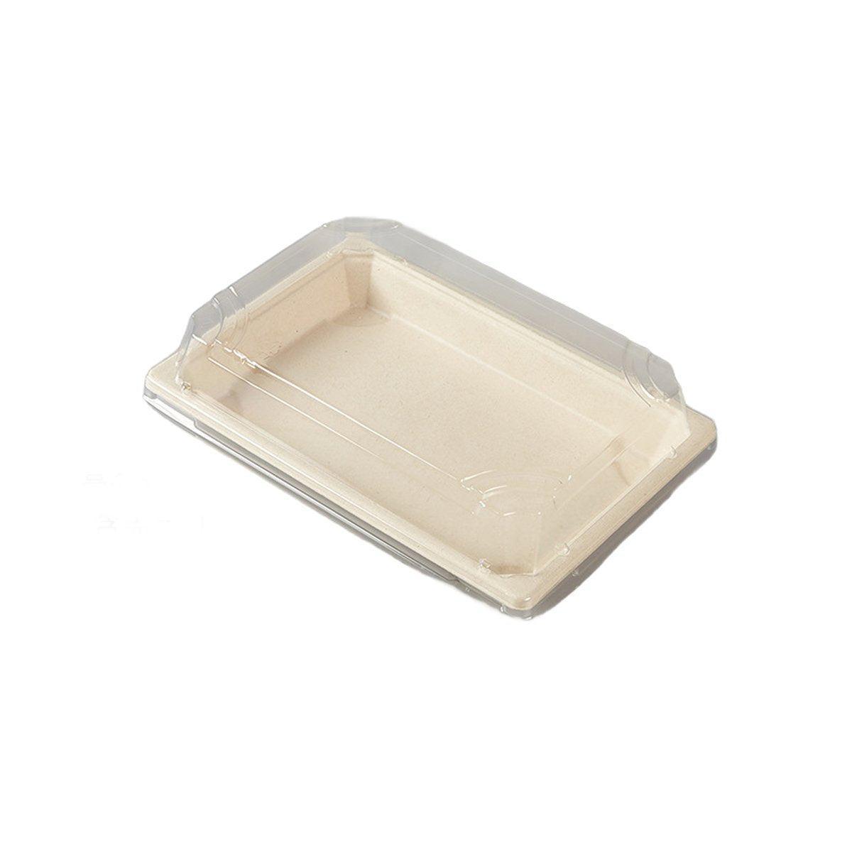 50pcs Eco-Friendly Sushi Box Rectangular Biodegradable Lunch Packaging Plate - 16.4 cm x 11.4 cm x 4.5 cm - SuperSaverAU - view 8