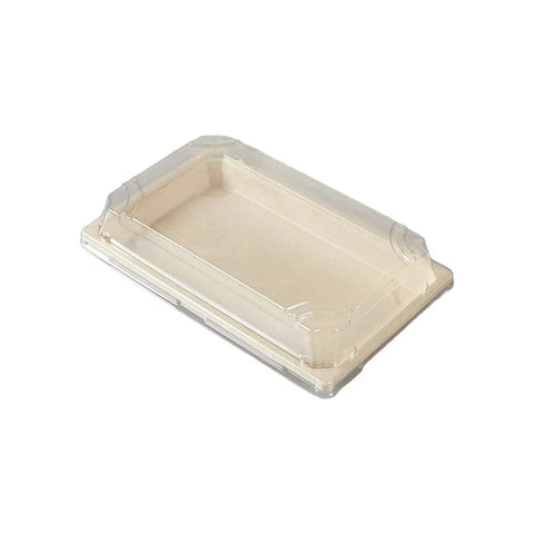 50pcs Eco-Friendly Sushi Box Rectangular Biodegradable Lunch Packaging Plate - 22 cm x 13.9 cm x 4.5 cm
