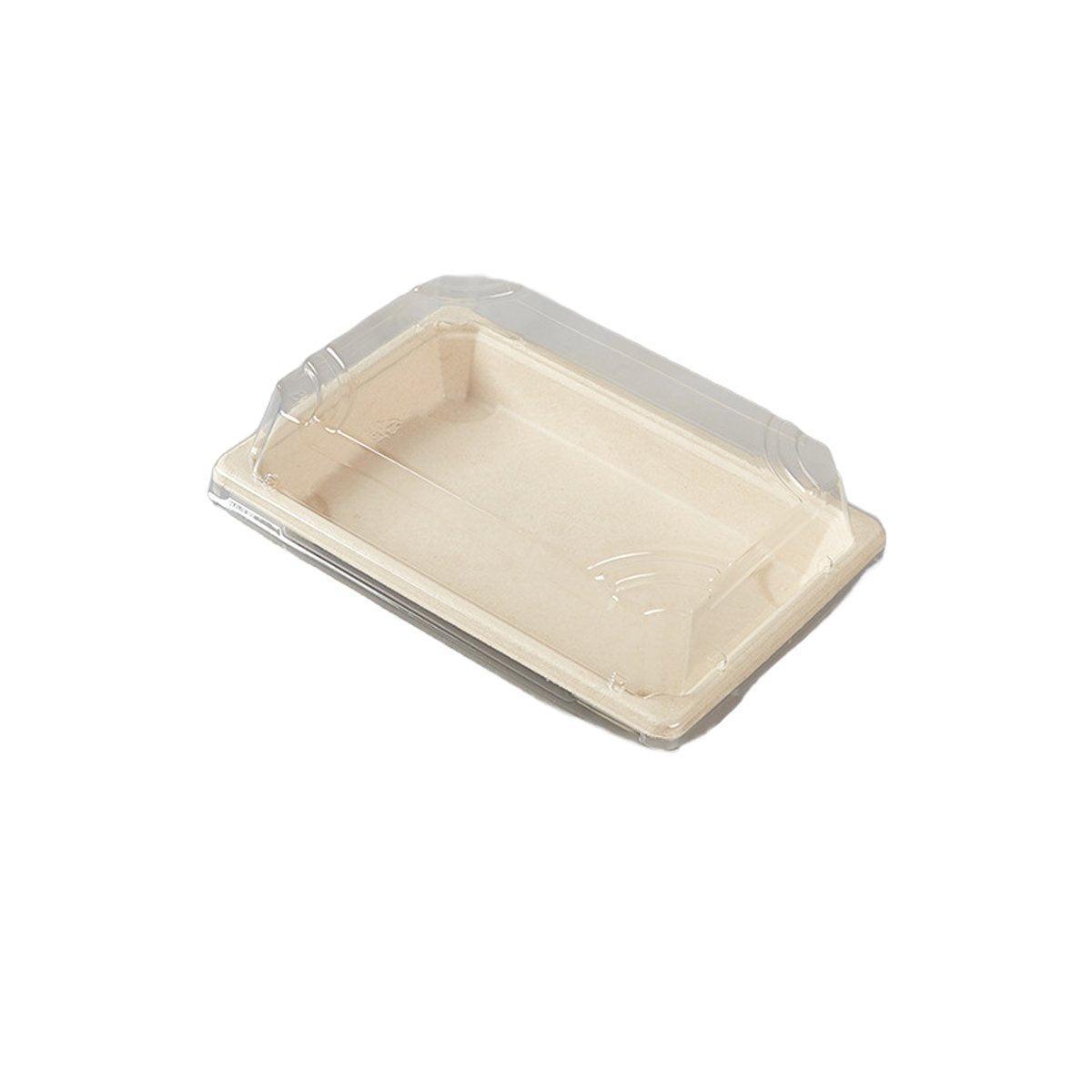 50pcs Eco-Friendly Sushi Box Rectangular Biodegradable Lunch Packaging Plate - 22 cm x 13.9 cm x 4.5 cm - SuperSaverAU - view 7