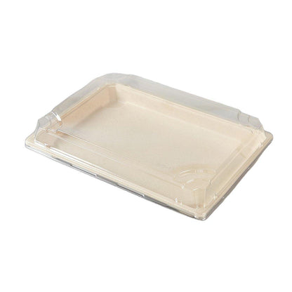 50pcs Eco-Friendly Sushi Box Rectangular Biodegradable Lunch Packaging Plate - 22 cm x 13.9 cm x 4.5 cm