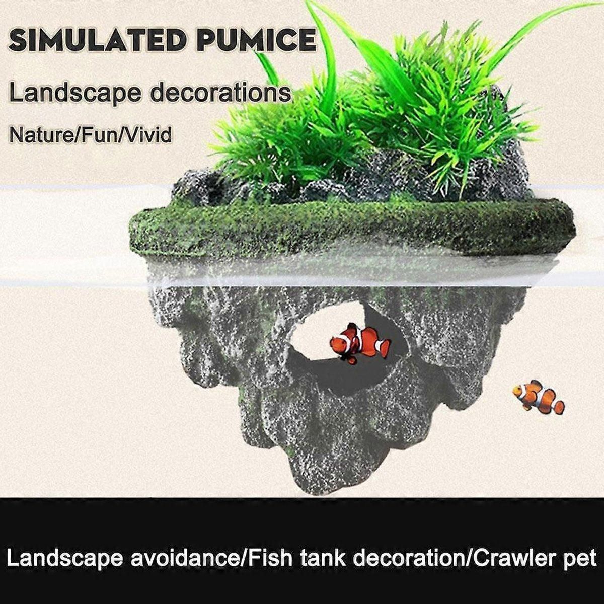 Premium Fish Tank Hoverstone Aquascape Ornament - S