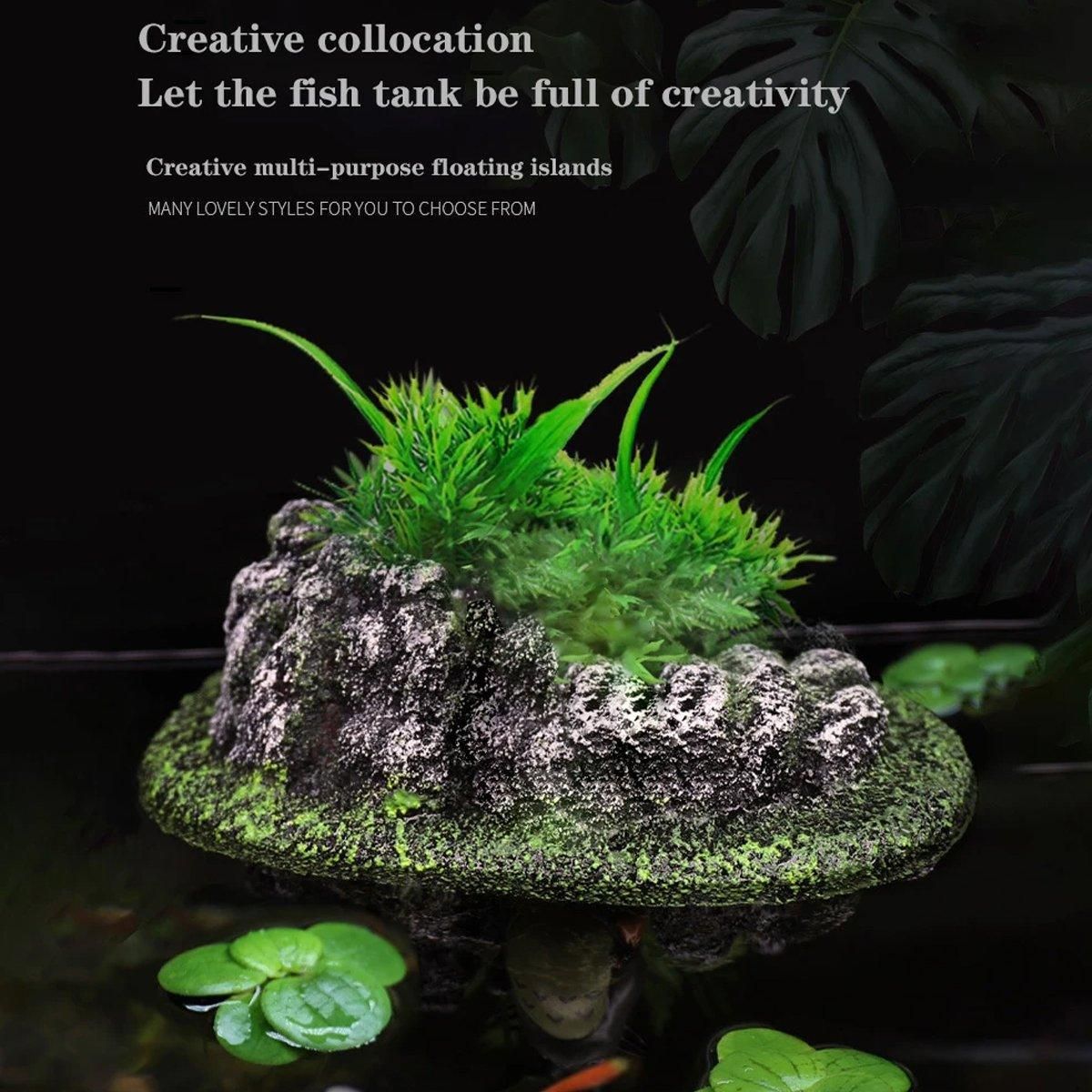 Premium Fish Tank Hoverstone Aquascape Ornament - S