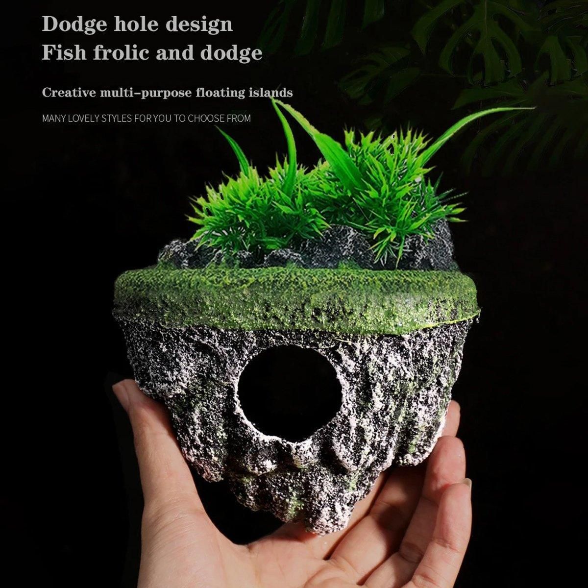 Premium Fish Tank Hoverstone Aquascape Ornament - S