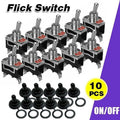 Premium 10PCS 12V Waterproof SPST On Off Toggle Switches