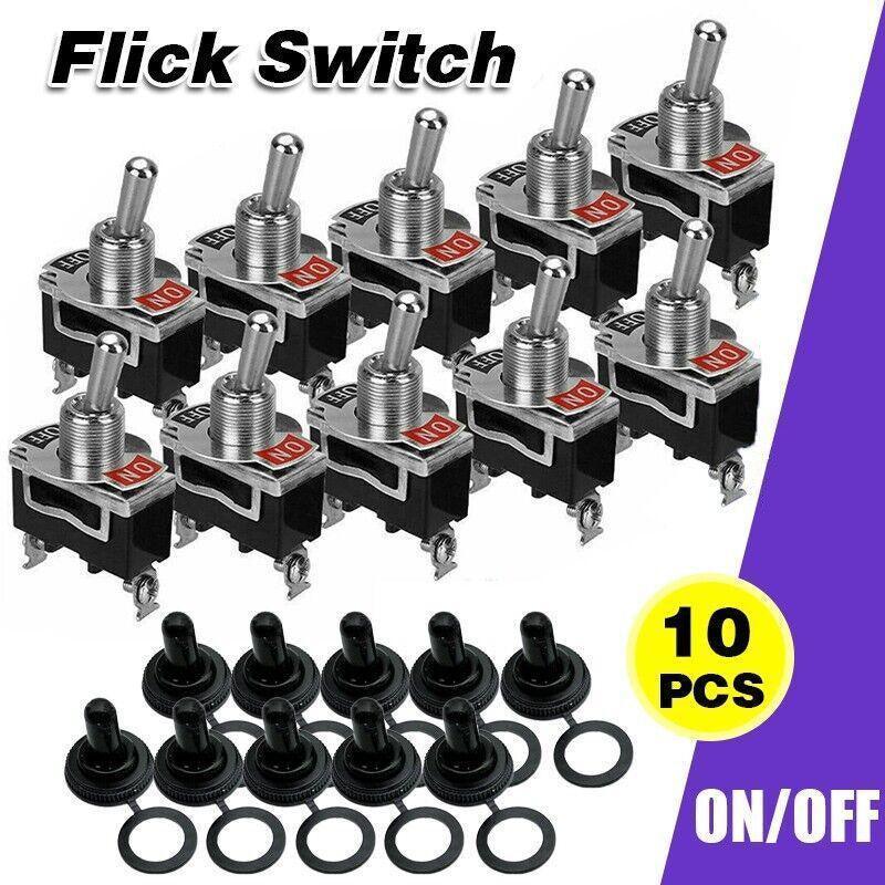 Premium 10PCS 12V Waterproof SPST On Off Toggle Switches