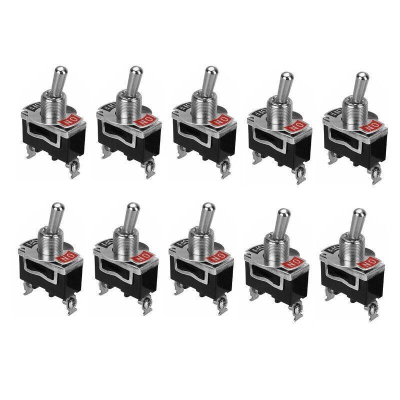 Premium 10PCS 12V Waterproof SPST On Off Toggle Switches