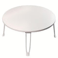 Portable Foldable Round Computer Desk - White - SuperSaverAU - view 2