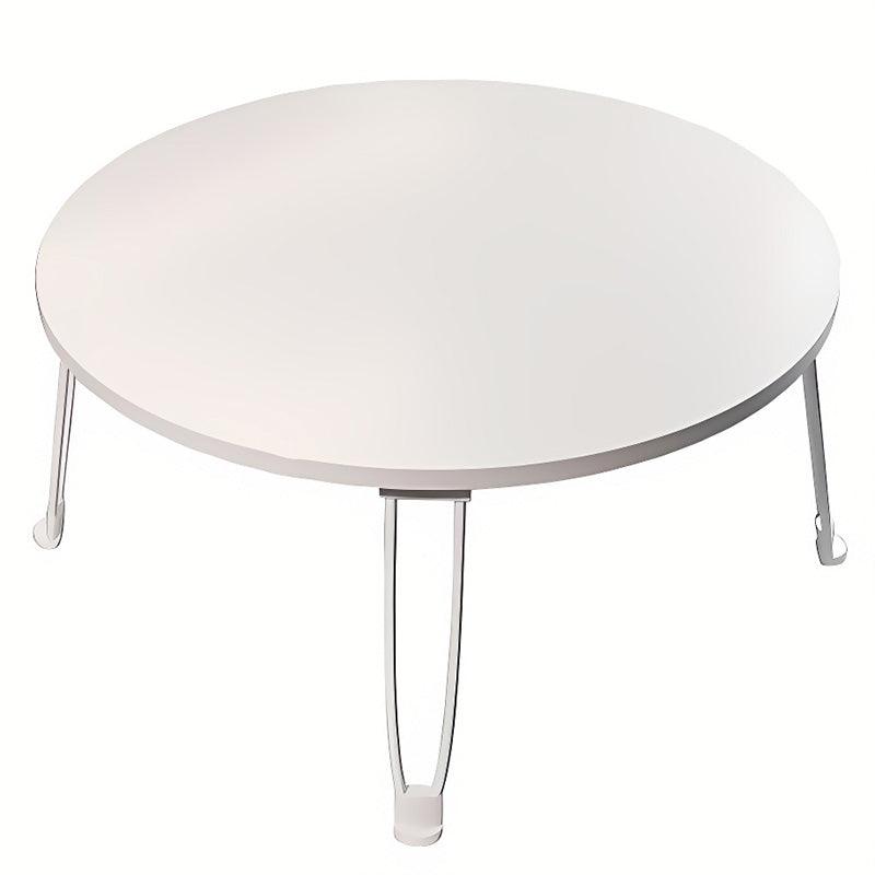 Portable Foldable Round Computer Desk - White
