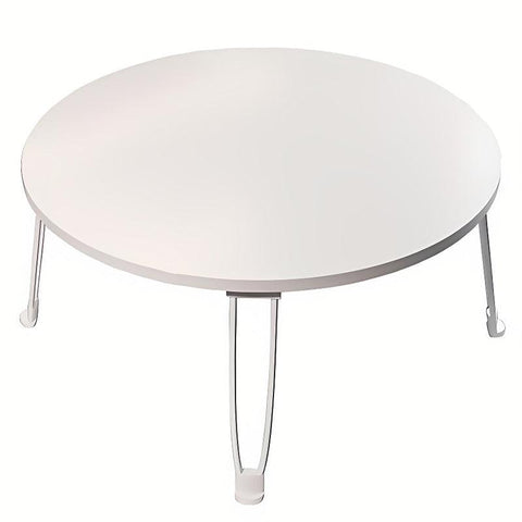 Portable Foldable Round Computer Desk - White - SuperSaverAU - view 2